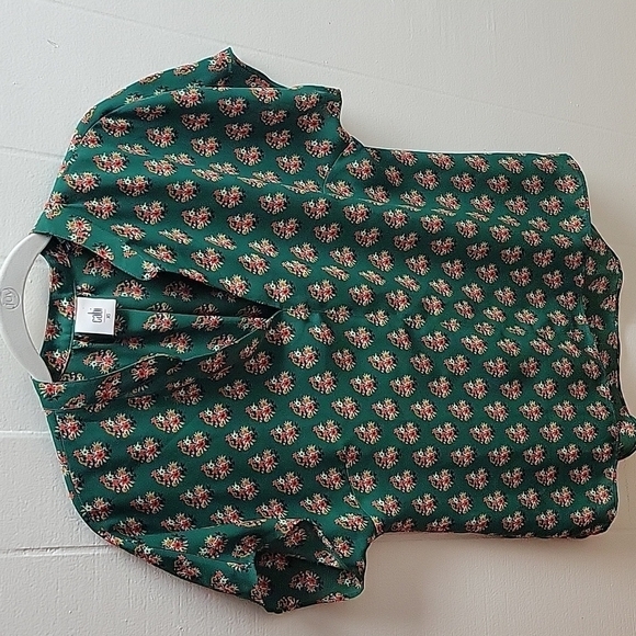 CAbi Green Style 3252 Stevie Floral Blouse XS - Picture 2 of 4